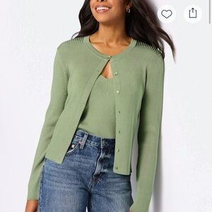 Pinque Bardeoux Glossy Rib Sweater Set